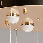 Люстра каскадная с 10-ю прозрачными плафонами Wave Line варинант исполнения - 11 | Loft Concept в Омске