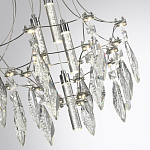 Люстра подвесная из металла с хрустальными подвесками прозрачного цвета Quasar 41 варинант исполнения - 9 | Loft Concept в Омске