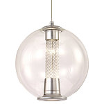 Подвесной светильник с плафоном в форме шара Inner Gleam Orb silver варинант исполнения - 7 | Loft Concept в Омске