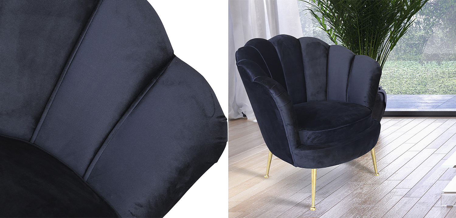 Кресло Trapezium Velur Black Кресло Trapezium Velur Black - Loft-Concept в Омске