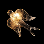 Бра с прозрачной стеклянной фигуркой птички Serip Voa варинант исполнения - 6 | Loft Concept в Омске