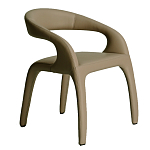 Стул обеденный бежевый из экокожи Unique Futuristic Chair варинант исполнения - 1 | Loft Concept в Омске