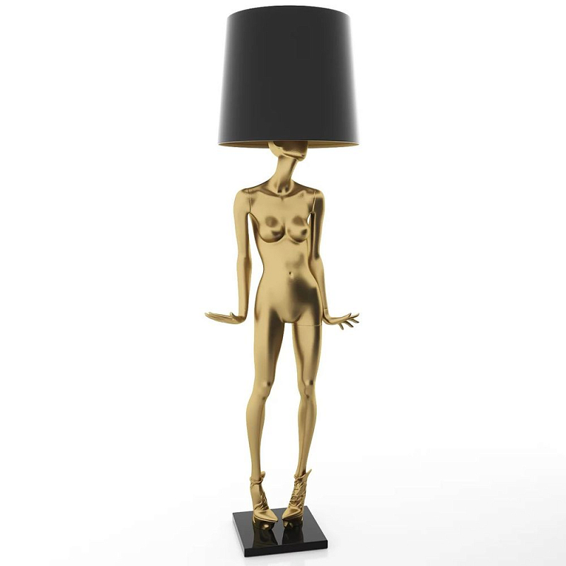 Лампа MANNEQUIN LAMP с абажуром модельный позинг Глянцевый черный Черный матовый Глянцевый белый Белый матовый Серый матовый Золотой Красный в Омске | Loft Concept 