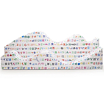 Дизайнерский модульный диван волнистой формы с цветным принтом Poltronova Superonda Sofa варинант исполнения - 41 | Loft Concept в Омске