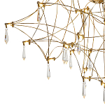 Потолочный светильник с тонкой металлической конструкцией цвета золото Quasar варинант исполнения - 3 | Loft Concept в Омске