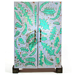 Премиальный Шкаф Defoliation двухстворчатый роспись зеленые листья  варинант исполнения - 2 | Loft Concept в Омске