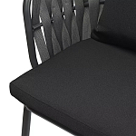 Стул мягкий с декором в виде плетеных лент на спинке и подлокотниках Semicircular Chair Decorated with Ribbons варинант исполнения - 11 | Loft Concept в Омске