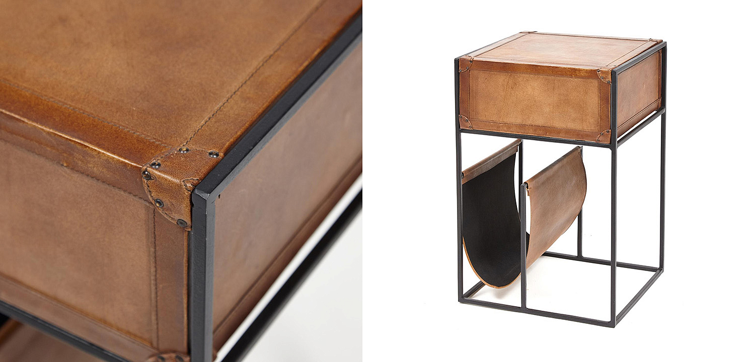Тумба Industrial leather magazine rack Тумба Industrial leather magazine rack - Loft-Concept в Омске