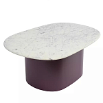 Журнальный столик овальный с мраморной столешницей Decor Showcase варинант исполнения - 1 | Loft Concept в Омске