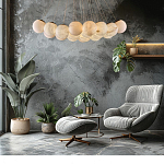 Люстра подвесная круглая с сферическими плафонами из натурального камня Glowing Spheres варинант исполнения - 8 | Loft Concept в Омске