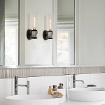 Бра для ванных комнат с прозрачным стеклянным плафоном в форме цилиндра Hinkley варинант исполнения - 8 | Loft Concept в Омске