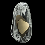 Бра овальное из стекла с золотым элементом Flow Texture  варинант исполнения - 8 | Loft Concept в Омске