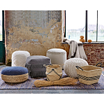 Круглый вязаный пуф Pink Knitted Ball Pouf варинант исполнения - 3 | Loft Concept в Омске