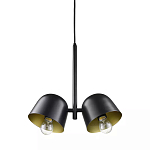 Подвесной светильник черный с 2-мя плафонами Pendant lamp Black варинант исполнения - 2 | Loft Concept в Омске