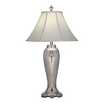 Настольная лампа с белым тканевым абажуром в форме колокола Stiffel варинант исполнения - 2 | Loft Concept в Омске