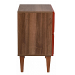 Тумба прикроватная красная из массива бука с 2-мя ящиками Wenge Light варинант исполнения - 2 | Loft Concept в Омске