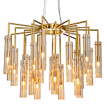 Люстра со стеклянными цилиндрическими плафонами Luminous Cylinders Amber варинант исполнения - 3 | Loft Concept в Омске