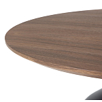 Столик журнальный с круглой деревянной столешницей на черном фактурном основании Bourgeon варинант исполнения - 1 | Loft Concept в Омске