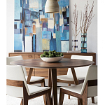 Обеденный стол круглый с изогнутыми ножками Godenza Round V Table варинант исполнения - 3 | Loft Concept в Омске