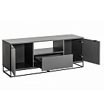 ТВ-тумба цвета графит с  2-мя дверцами и ящиком Strict Lines варинант исполнения - 3 | Loft Concept в Омске
