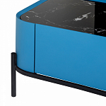 Тумба прикроватная чёрно-голубая с  ящиком Blue Cabinet варинант исполнения - 4 | Loft Concept в Омске