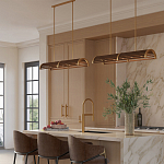 Люстра линейная полукруглой формы Wooden Horseshoe варинант исполнения - 6 | Loft Concept в Омске