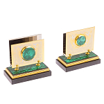 Настольный письменный набор из малахита с декором в виде лошади Leader Organizer варинант исполнения - 5 | Loft Concept в Омске