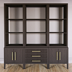 Модульный стеллаж Primo из трех составных элементов Темный орех варинант исполнения - 2 | Loft Concept в Омске