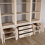 Модульный стеллаж Primo из трех составных элементов Светлый дуб варинант исполнения - 4 | Loft Concept в Омске