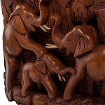 Панно из дерева пирамида из слонов Panel With Animals варинант исполнения - 3 | Loft Concept в Омске