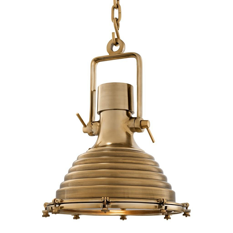 Люстра Lamp Maritime Brass Латунь Античная полированная Прозрачное Стекло в Омске | Loft Concept 