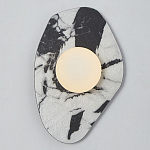 Бра с каменным основанием и плафоном из стекла в форме шара Shaw Marble Lighting варинант исполнения - 4 | Loft Concept в Омске