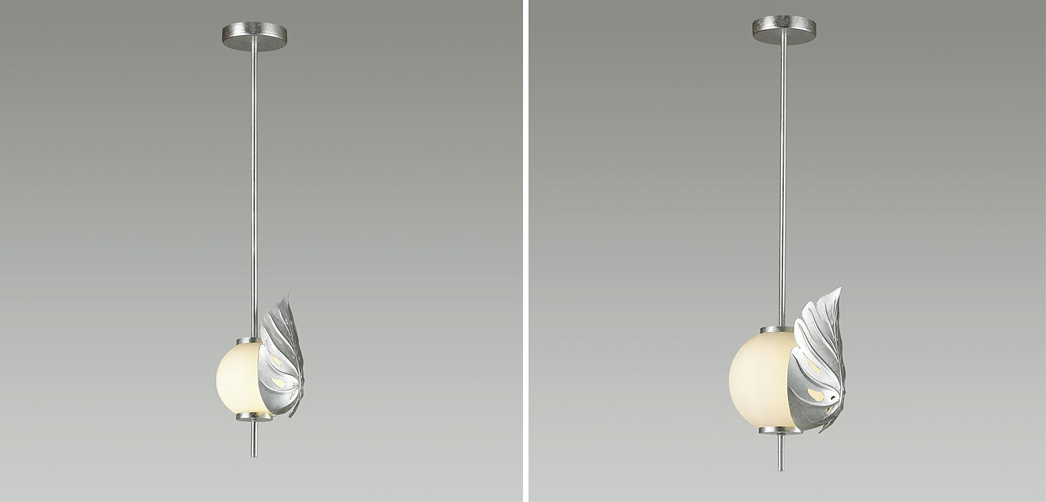 Подвесной светильник Silver Monstera Leaf - Loft-Concept в Омске