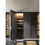 Кухонный гарнитур из дерева и камня с раздвижными дверцами OPERATING COLUMN 2.0 Dada Engenereed Kitchen варинант исполнения - 7 | Loft Concept в Омске