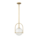 Подвесной светильник с белым плафоном в форме шара в арочной подвеске Hinkley варинант исполнения - 10 | Loft Concept в Омске