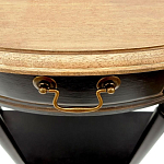 Консоль полукруглая из массива березы с ящиком и полкой в стиле прованс Vintage варинант исполнения - 4 | Loft Concept в Омске