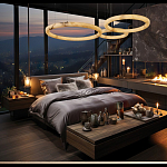 Люстра с 3-мя кольцами из натурального камня Minerals of Light варинант исполнения - 4 | Loft Concept в Омске