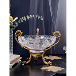 Чаша из прозрачного рельефного стекла на бронзовой подставке Eden Garden варинант исполнения - 4 | Loft Concept в Омске