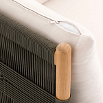 Садовый диван из тикового дерева и веревок Оreon варинант исполнения - 3 | Loft Concept в Омске