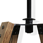 Барный стул со спинкой и металлической подставкой на 4-х деревянных ножках Зеленый Велюр Vendramin Chair варинант исполнения - 6 | Loft Concept в Омске