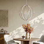 Подвесной светильник из дерева в форме сферы Eco Light варинант исполнения - 4 | Loft Concept в Омске