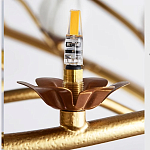 Люстра круглая с ветвистым каркасом и плафонами в виде лотосов Chandelier Lotus варинант исполнения - 2 | Loft Concept в Омске