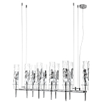 Люстра подвесная прямоугольная с 10-ю цилиндрическими плафонами LIAISON варинант исполнения - 4 | Loft Concept в Омске