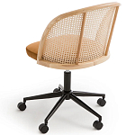 Офисное кресло из велюра и ротанга Eilwen Rattan Wicker Chair варинант исполнения - 3 | Loft Concept в Омске