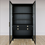 Дизайнерский шкаф витрина Elsa Dreams Black с 4-мя ящиками варинант исполнения - 5 | Loft Concept в Омске