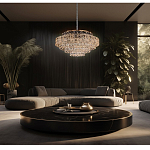 Люстра хрустальная в неоклассическом стиле на золотистом каркасе Majesty варинант исполнения - 1 | Loft Concept в Омске