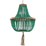 Люстра каплевидной формы украшенная зелеными круглыми бусинами Green Beads Chandelier варинант исполнения - 1 | Loft Concept в Омске