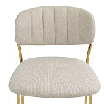 Стул барный широкой полукруглой спинкой на золотистых ножках Chair Smooth Shapes варинант исполнения - 4 | Loft Concept в Омске