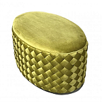 Пуф овальный плетеный оливкового цвета Pool Woven Velour варинант исполнения - 3 | Loft Concept в Омске