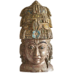 Арт-объект на стену Маска из массива акации Acacia Mask варинант исполнения - 7 | Loft Concept в Омске